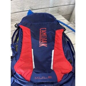 Camelbak M.U.L.E Mule Hydration Hiking Mountain Biking Backpack Red Blue